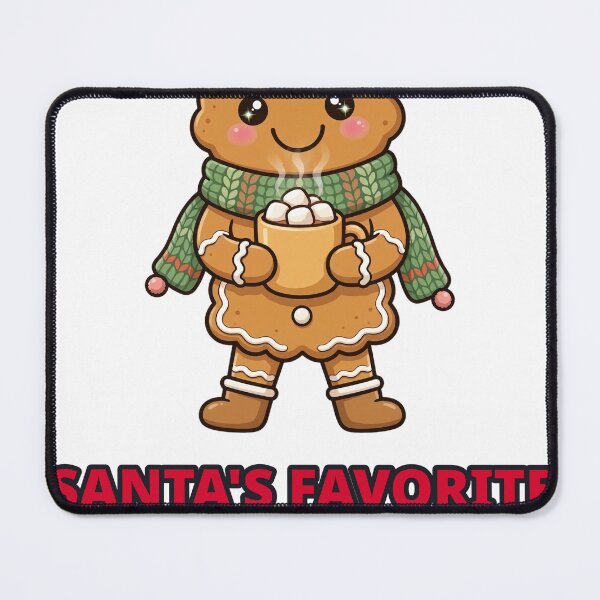 Item preview, Santa's Favorite Teacher — Cute Gingerbread Cookie with Hot Cocoa designed and sold by ColourMeCa.