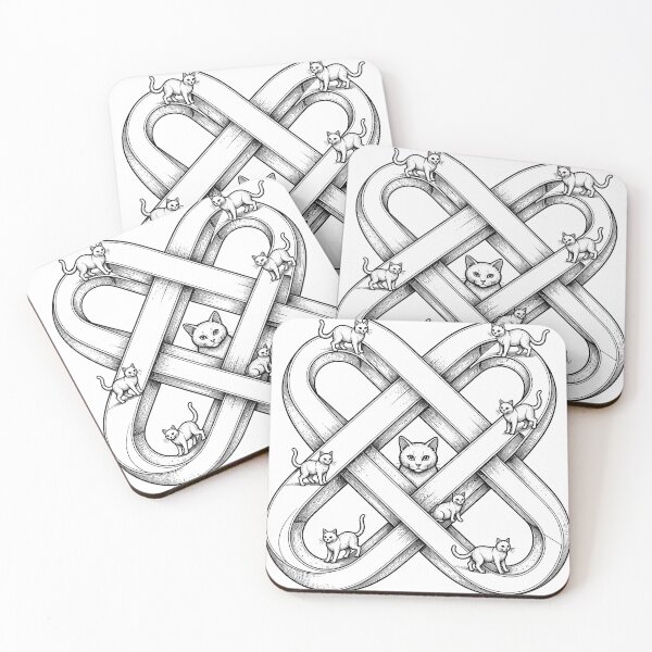 Item preview, Impossible Architecture Cats Optical Illusion Escher Style designed and sold by Sybille-Yates.