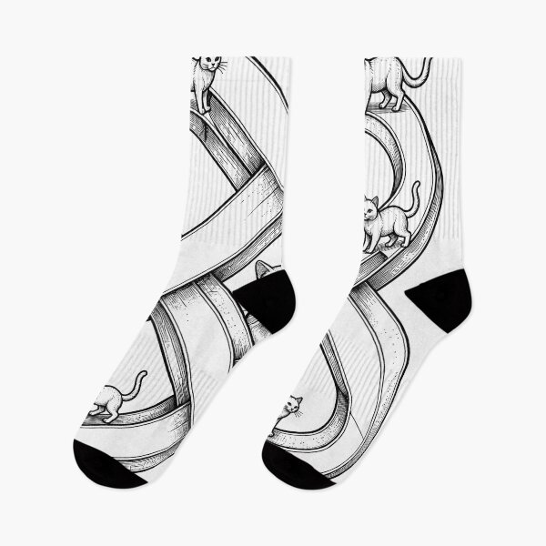Item preview, Impossible Architecture Cats Optical Illusion Escher Style designed and sold by Sybille-Yates.