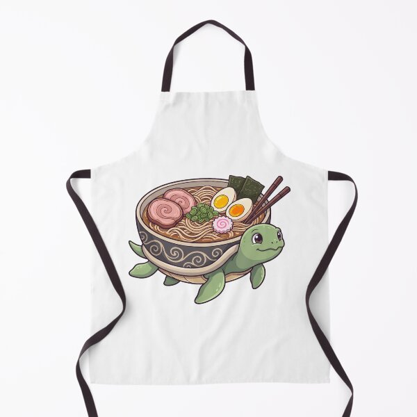 Item preview, Kawaii Turtle With Ramen Bowl Shell designed and sold by DariaDoodleArt.