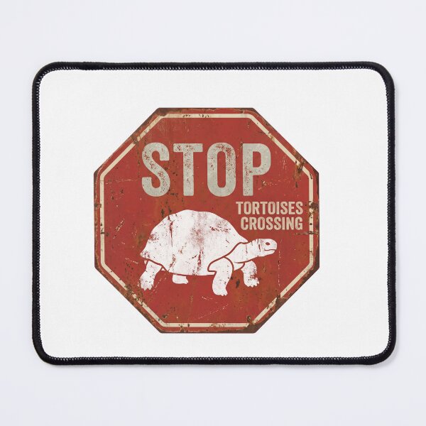 Item preview, Stop Tortoises Crossing Vintage Sign designed and sold by DariaDoodleArt.