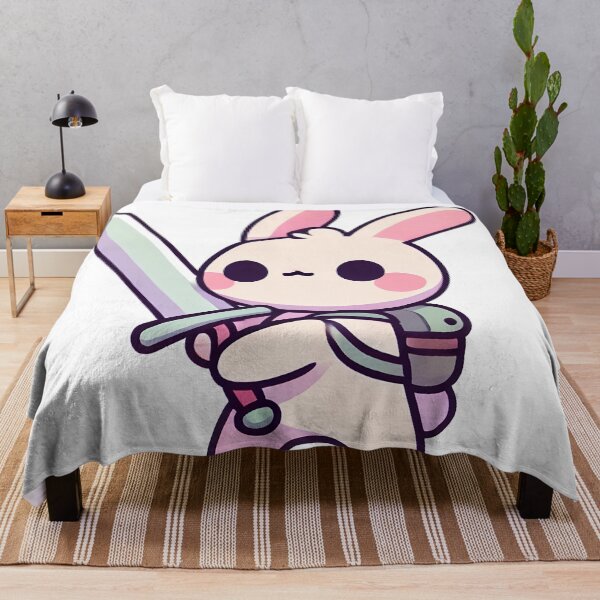 Item preview, Cute Bunny Warrior with Sword designed and sold by ToobyDesigns.