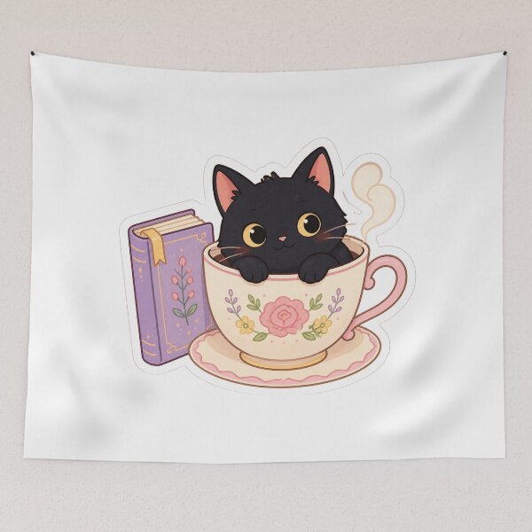 Item preview, Cat and books  designed and sold by emmeshop98.