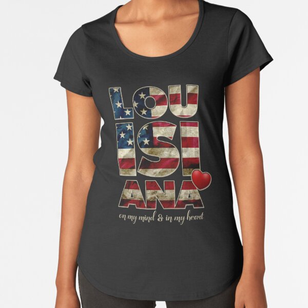 Alexandria Louisiana LA Vintage American Flag Sports Design T-Shirt