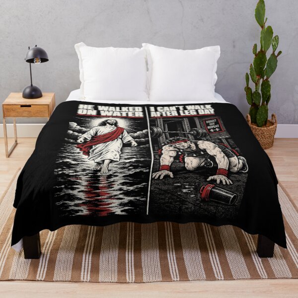 Item preview, He Walked On Water. I Can’t Walk After Leg Day. designed and sold by SignumShop.