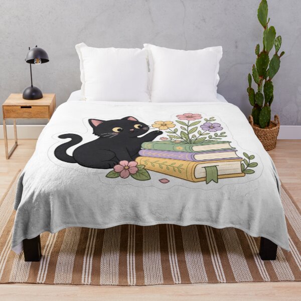 Item preview, Cat and books designed and sold by emmeshop98.