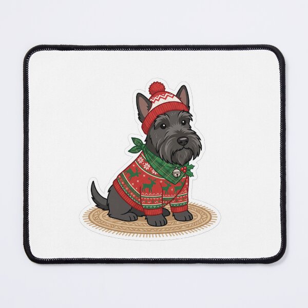 Item preview, Christmas Scottie Dog Ugly Sweater Hat designed and sold by DariaDoodleArt.