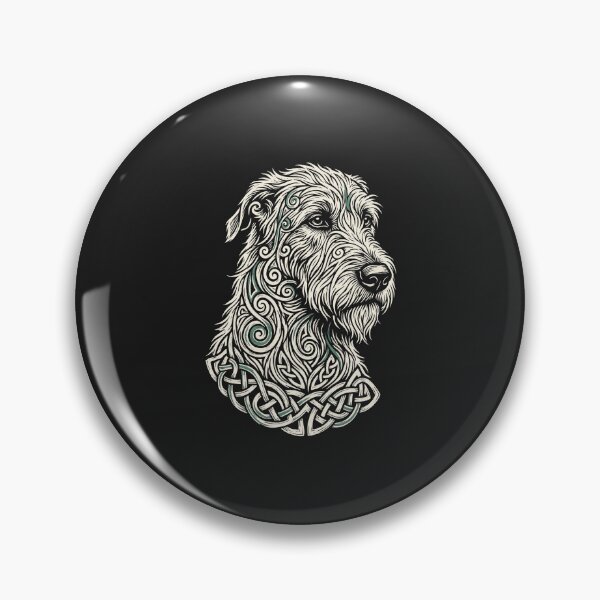 Item preview, Irish Wolfhound – Book of Kells Celtic Spiral Linocut designed and sold by Odd World.