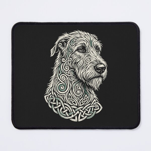 Item preview, Irish Wolfhound – Book of Kells Celtic Spiral Linocut designed and sold by Odd World.