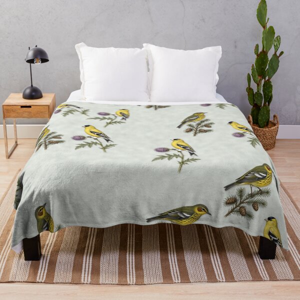 Item preview, Goldfinch & Cape May Warbler Bird Pattern designed and sold by sustainableme.