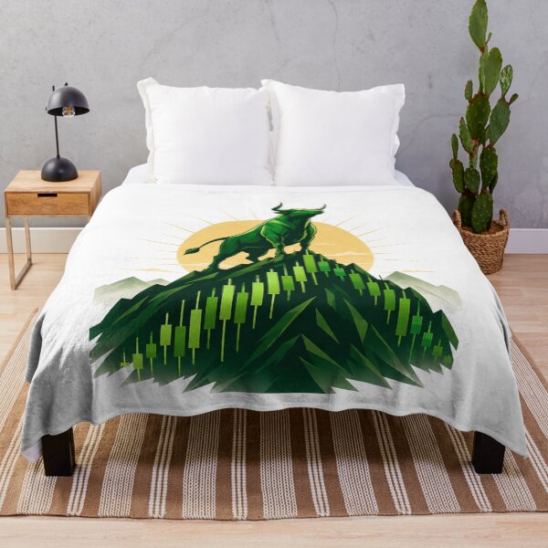 Item preview, Bull Standing On Candlestick Mountain Premium Bull Market Design designed and sold by TommyArt94.