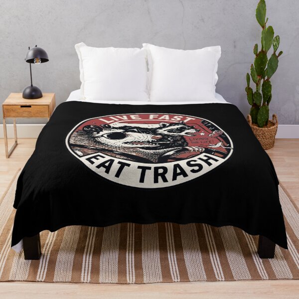 Item preview, Live Fast Eat Trash Funny Opossum Raccoon Wildlife Humor designed and sold by gear-posters.