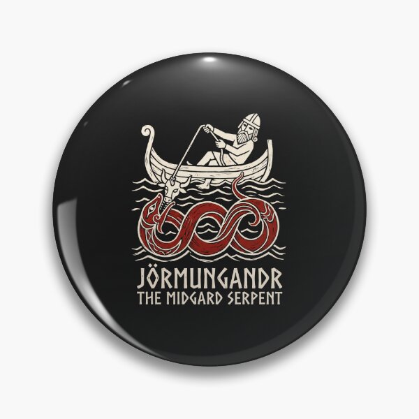 Item preview, Jörmungandr and Thor Fishing – The Midgard Serpent Linocut designed and sold by Odd World.