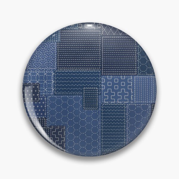 Item preview, Indigo Patchwork with Sashiko Mending designed and sold by Small Kine Prints.