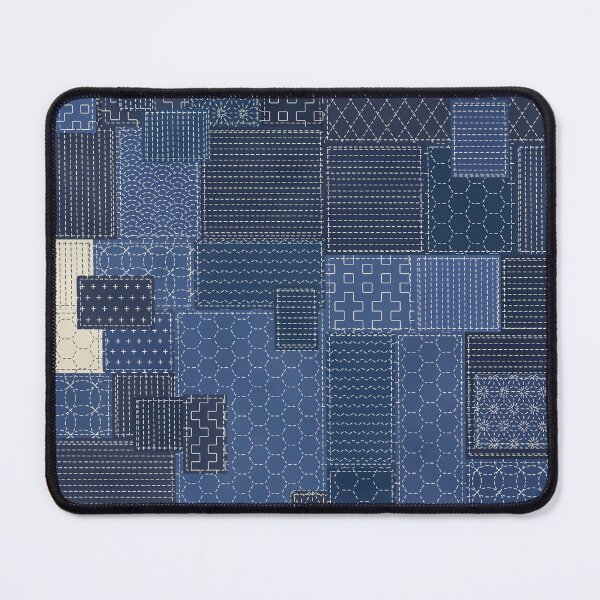 Item preview, Indigo Patchwork with Sashiko Mending designed and sold by Small Kine Prints.