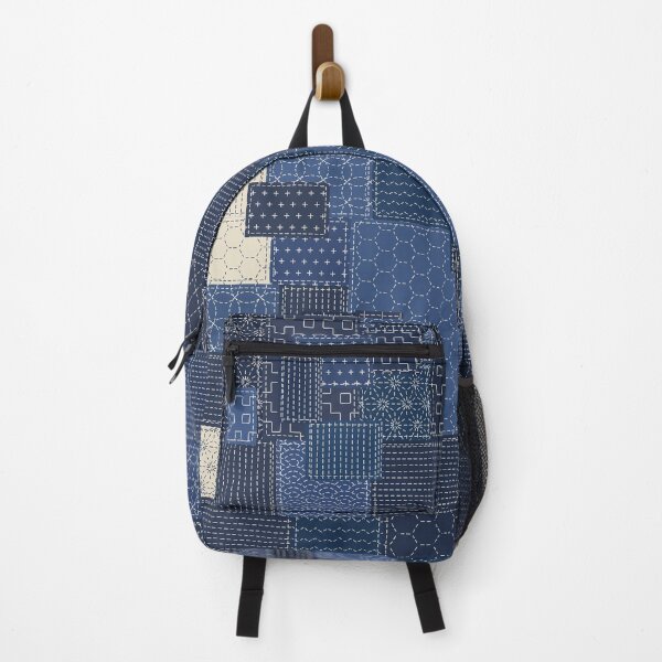 Item preview, Indigo Patchwork with Sashiko Mending designed and sold by Small Kine Prints.
