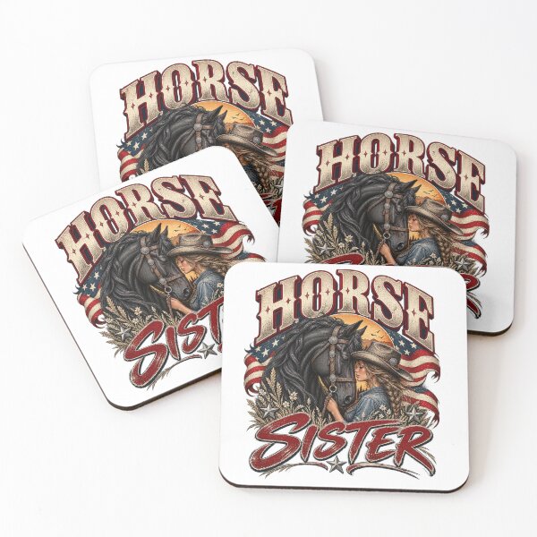 Item preview, Horse Sister Patriotic Equestrian American Flag designed and sold by GridText.