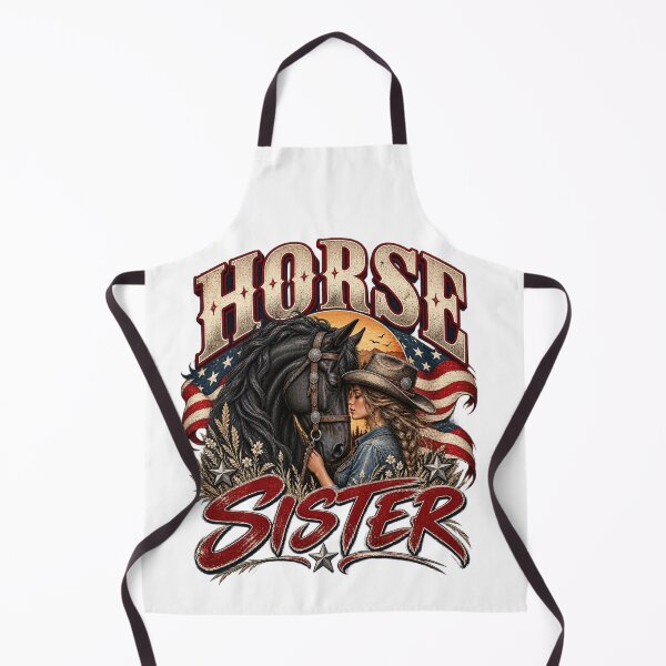 Item preview, Horse Sister Patriotic Equestrian American Flag designed and sold by GridText.