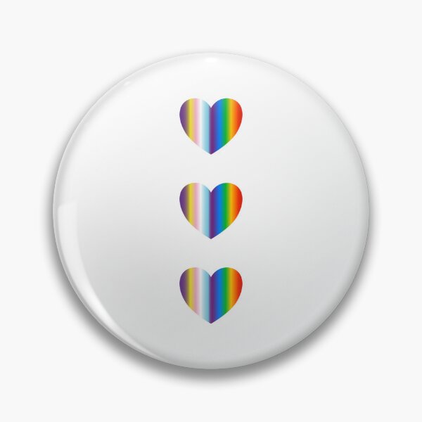 Item preview, 3 inclusive pride flag rainbow hearts designed and sold by Inspirationmotivation.