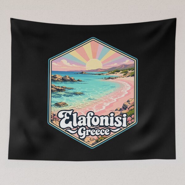 Item preview, Elafonisi Beach Crete Greece Pastel Travel designed and sold by TomFrontierArt.