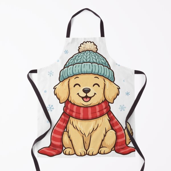 Item preview, Cozy Golden Retriever in Scarf and Winter Hat | Cute Snow Dog Shirt designed and sold by Huellamor.