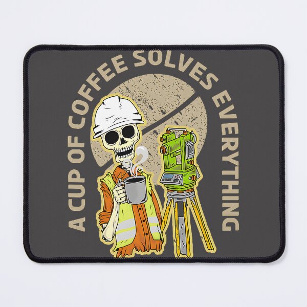 Item preview, Surveyor and Coffee Graphic Design for Surveying Enthusiasts and Coffee Lovers designed and sold by ibrahim el khalil Louhichi.