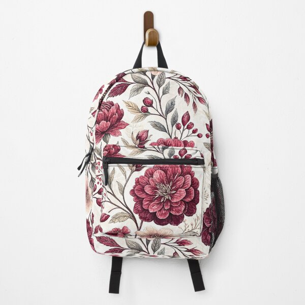 Item preview, Garnet Red Vintage Botanical Floral Pattern designed and sold by Storybook Botanica.