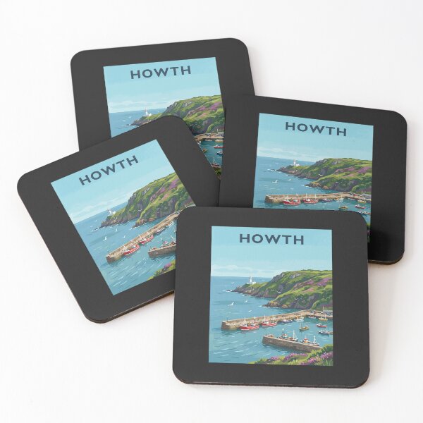 Item preview, Howth Harbour and Lighthouse – Vintage Irish Travel Poster designed and sold by Odd World.