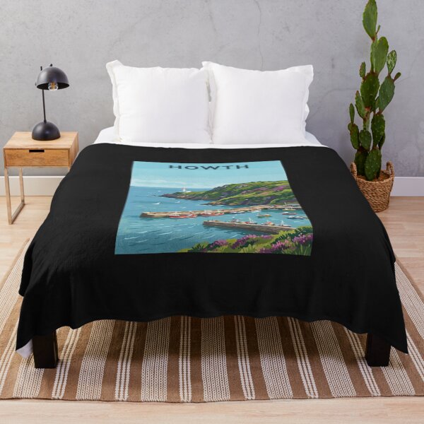 Item preview, Howth Harbour and Lighthouse – Vintage Irish Travel Poster designed and sold by Odd World.