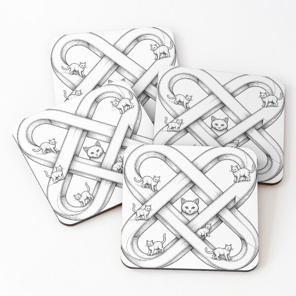 Item preview, Impossible Architecture Cats Optical Illusion Escher Style designed and sold by Sybille-Yates.