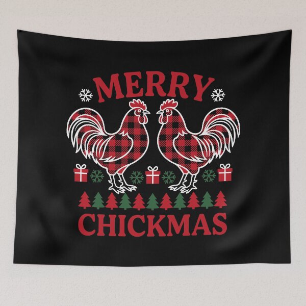 Item preview, Merry Chickmas Red Plaid Chicken designed and sold by Zerhof.