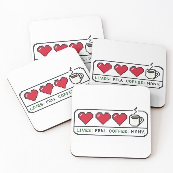 Item preview, Lives Few Coffee Many Pixel Hearts designed and sold by MOSIDRIP™.
