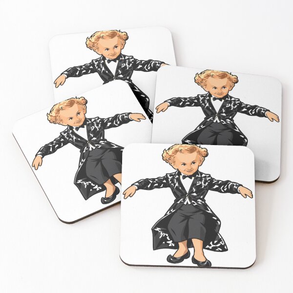 Item preview, Vintage Curly Haired Child In Tuxedo Coat Balancing Pose designed and sold by Designart68.