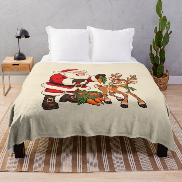 Item preview, Vintage Christmas Santa Reindeer Carrot Caper designed and sold by 89BLACK.