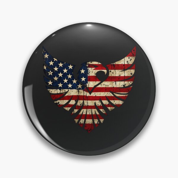 Item preview, American Flag Eagle Silhouette Distressed Patriotic Wings designed and sold by VintageSocArt.