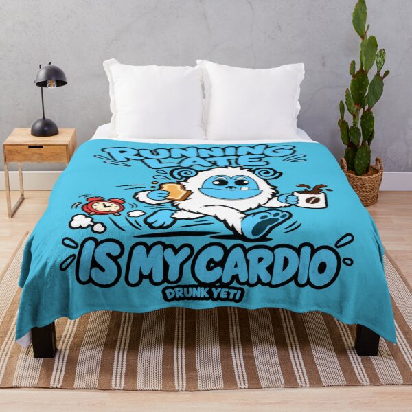 Item preview, Running Late Is My Cardio – Drunk Yeti Morning Humor designed and sold by DrunkYeti.