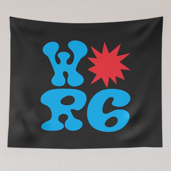 Item preview, Retro Y2K Bubble Typography WRG Red Starburst Streetwear designed and sold by Designart68.