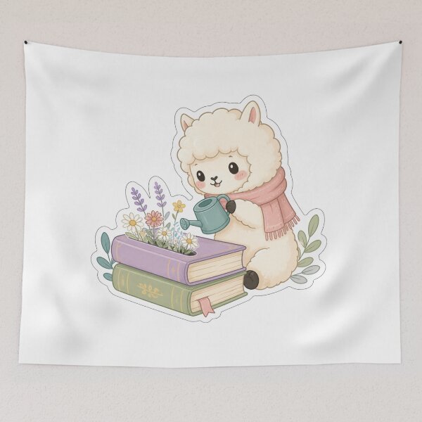 Item preview, Alpaca and books  designed and sold by emmeshop98.