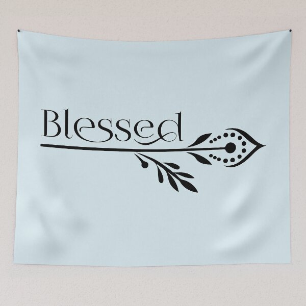 Item preview, Blessed Christian Faith Minimalist Typography Design designed and sold by Sachie's Studio.