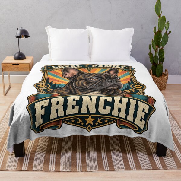 Item preview, Loyal Family Frenchie Retro French Bulldog Portrait designed and sold by GridText.