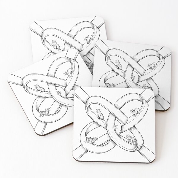 Item preview, Impossible Architecture Cats Optical Illusion Escher Style designed and sold by Sybille-Yates.