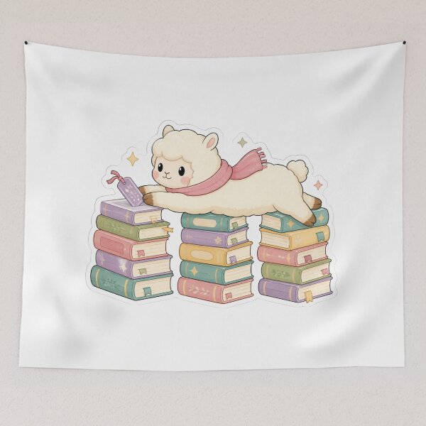 Item preview, Alpaca and books  designed and sold by emmeshop98.