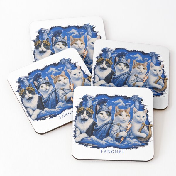 Item preview, The FangNet Pantheon – Four Cat Gods designed and sold by chadmius.