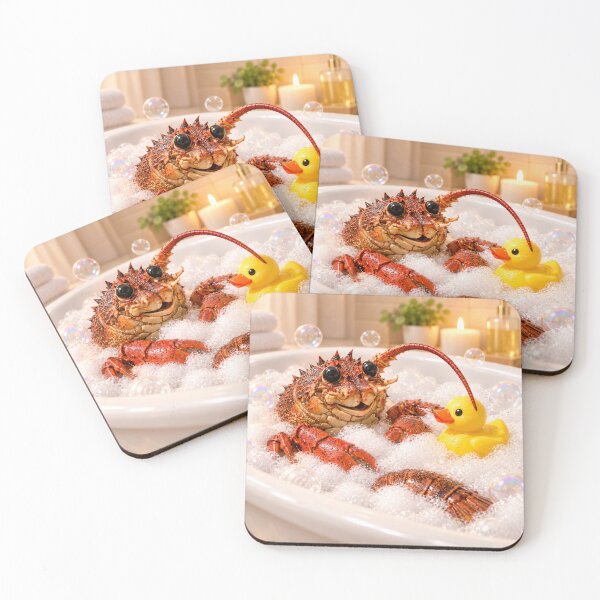 Item preview, Cheerful Spiny Lobster Bubble Bath designed and sold by Sillytoe.