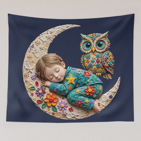 Item preview, Infantile Somnolence Luna Crescent Guardian Totem designed and sold by One City Two Children Studio.