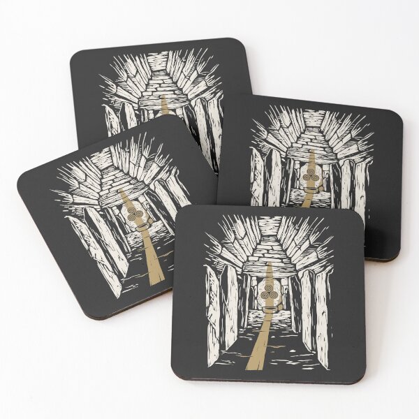 Item preview, Newgrange Winter Solstice – Passage Tomb Sunbeam Linocut designed and sold by Odd World.