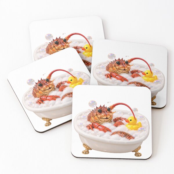 Item preview, Playful Spiny Lobster Bathtub designed and sold by Sillytoe.