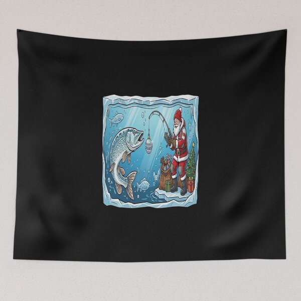 Item preview, Santa Ice Fishing for Fish designed and sold by BladiWChampion.