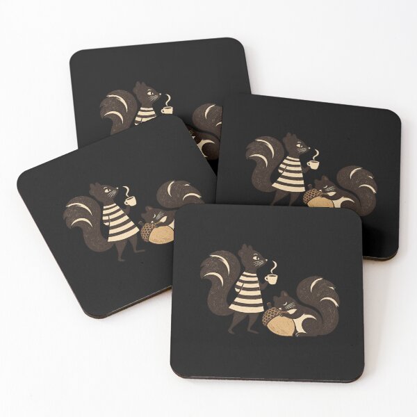 Item preview, Awake and Sleepy Squirrels - Forest Coffee Break designed and sold by AMICO77.