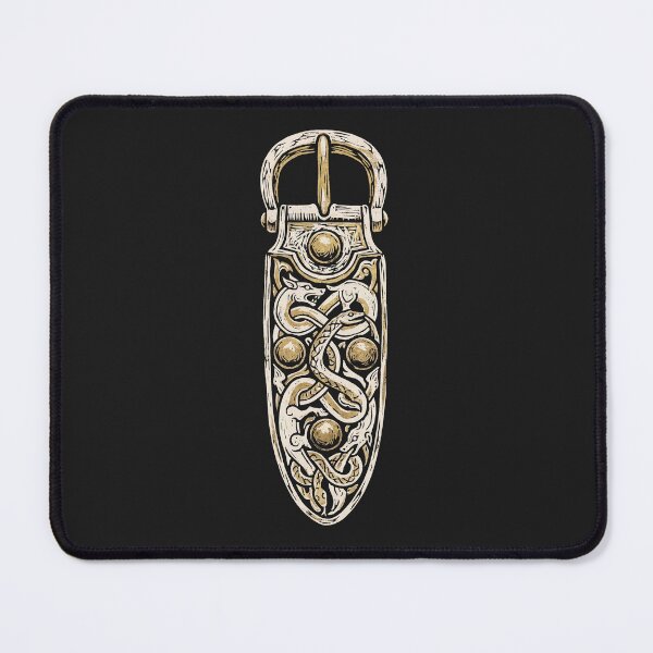 Item preview, Sutton Hoo Gold Buckle – Anglo Saxon Interlace Linocut designed and sold by Odd World.